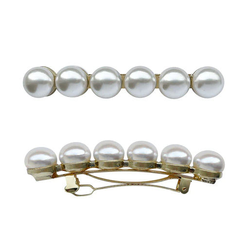 ヴェリティジョーンズ ラージパールバレッタ 新品 パール クリップ